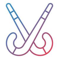 icono de gradiente de línea de hockey vector