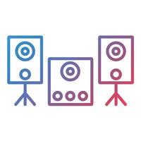 Sound System Line Gradient Icon vector