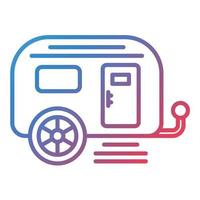 Caravan Line Gradient Icon vector