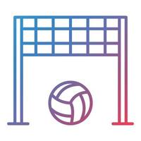 Volleyball Net Line Gradient Icon vector