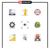 9 Creative Icons Modern Signs and Symbols of setting earth sun produc implementation Editable Vector Design Elements