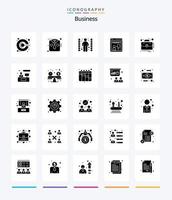 Creative Business 25 Glyph Solid Black icon pack  Such As business. working. challenge. discussion. consulting vector