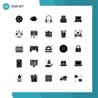 25 iconos creativos signos y símbolos modernos de sobre e comunicación de pascua elementos de diseño vectorial editables manos libres vector