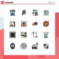 16 Creative Icons Modern Signs and Symbols of scanner printer data file digital Editable Creative Vector Design Elements