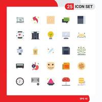 25 Flat Color concept for Websites Mobile and Apps shop ecommerce left chat password Editable Vector Design Elements