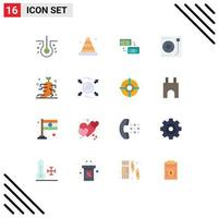 16 iconos creativos signos y símbolos modernos de música intercambio de audio dinero finanzas paquete editable de elementos de diseño de vectores creativos