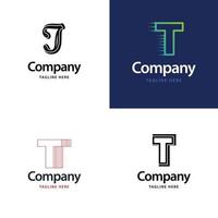 Letter T Big Logo Pack Design Creative Modern logos design for your business vector