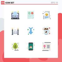 Set of 9 Modern UI Icons Symbols Signs for bridge city plus design blogging Editable Vector Design Elements