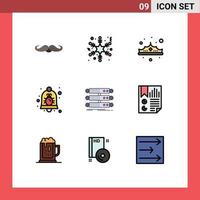 9 Creative Icons Modern Signs and Symbols of security bell crown alarm luxury Editable Vector Design Elements