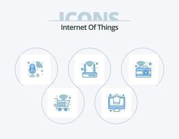 Internet Of Things Blue Icon Pack 5 Icon Design. dslr. camera. audio. wifi. modem vector