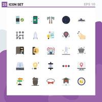 Universal Icon Symbols Group of 25 Modern Flat Colors of tree landscape canada hill weather Editable Vector Design Elements