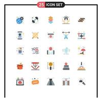 25 iconos creativos, signos y símbolos modernos de ladrillos de azulejos, seguros de diseño, elementos de diseño vectorial editables para el hogar vector