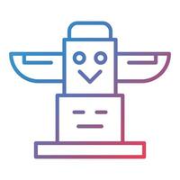 Totem Line Gradient Icon vector