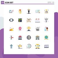 25 Thematic Vector Flat Colors and Editable Symbols of literature lesson idea book cupsakes Editable Vector Design Elements