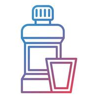 Mouthwash Line Gradient Icon vector