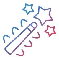 Magic Wand Line Gradient Icon vector