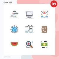 9 Creative Icons Modern Signs and Symbols of network global site data mlm Editable Vector Design Elements