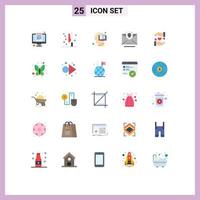 Set of 25 Modern UI Icons Symbols Signs for mail dead knife mind head Editable Vector Design Elements