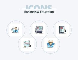 Business And Education Line Filled Icon Pack 5 Icon Design. female. abilities. group. convert. finance vector