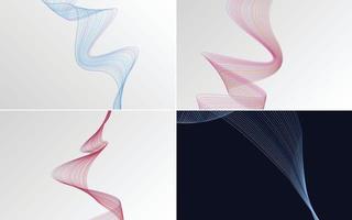 Collection of geometric minimal lines pattern set vector