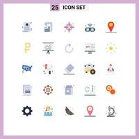 25 Creative Icons Modern Signs and Symbols of pin global darts smart glass Editable Vector Design Elements