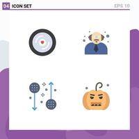Pack of 4 creative Flat Icons of disk fitness wedding education male Editable Vector Design Elements
