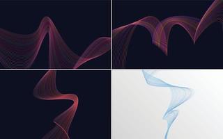 modern wave curve abstract presentation background Pack vector