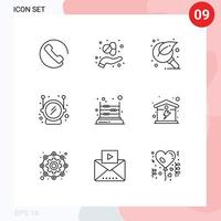 9 Thematic Vector Outlines and Editable Symbols of math game green safety helmet Editable Vector Design Elements