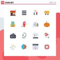 16 Creative Icons Modern Signs and Symbols of message thinking women mechanic idea Editable Pack of Creative Vector Design Elements