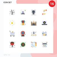 Modern Set of 16 Flat Colors Pictograph of corrupt bribery siren bribe virus Editable Pack of Creative Vector Design Elements