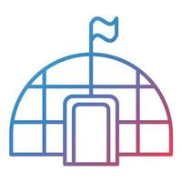 Igloo Line Gradient Icon vector