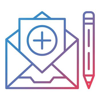 Compose Line Gradient Icon vector