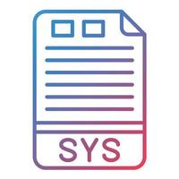 SYS Line Gradient Icon vector