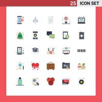 25 Thematic Vector Flat Colors and Editable Symbols of robotics electronics document artificial intelligence money Editable Vector Design Elements