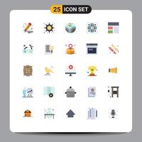 Universal Icon Symbols Group of 25 Modern Flat Colors of layout frame environment collage game Editable Vector Design Elements