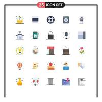 paquete de iconos vectoriales de stock de 25 signos y símbolos de línea para tecnología corona artificial android lavado elementos de diseño vectorial editables vector