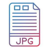 JPG Line Gradient Icon vector