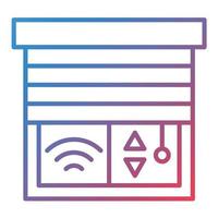 Smart Blind Line Gradient Icon vector