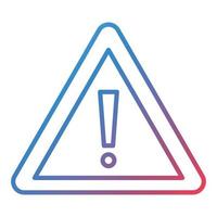 Warning Line Gradient Icon vector