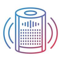 Smart Speaker Line Gradient Icon vector
