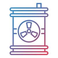 Nuclear Waste Line Gradient Icon vector