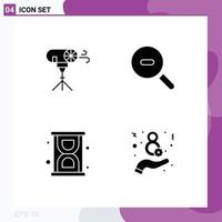 4 iconos creativos signos y símbolos modernos de efectos productividad zoom especial ocho elementos de diseño vectorial editables vector