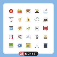 Modern Set of 25 Flat Colors and symbols such as forecast money toolkit donation document Editable Vector Design Elements