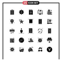 paquete de iconos de vectores de stock de 25 signos y símbolos de línea para el servicio de marketing de anuncios elementos de diseño de vectores editables mágicos mágicos