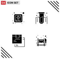 4 Creative Icons Modern Signs and Symbols of christianity goods chemistry gas product Editable Vector Design Elements