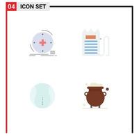 Pack of 4 creative Flat Icons of clinical price healthcare commerce tennis Editable Vector Design Elements