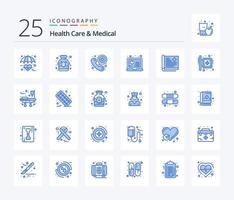 Health Care And Medical 25 Blue Color icon pack including healthcare. online. medicine. medical. telephone vector