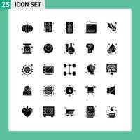 25 Creative Icons Modern Signs and Symbols of nutrition food hobby dish document Editable Vector Design Elements