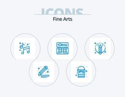 Fine Arts Blue Icon Pack 5 Icon Design. art. color. music. paint. art vector