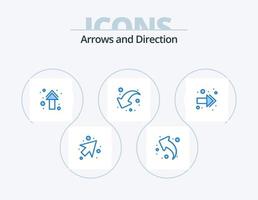 Arrow Blue Icon Pack 5 Icon Design. back. left. arrows. down. arrow vector